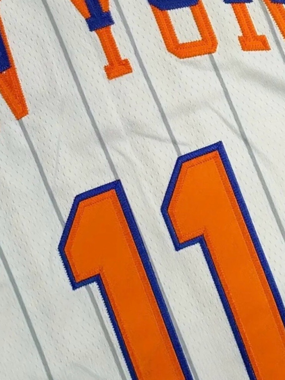 BRUNSON NY KNICKS MENS UNISEX XL STITCHED W/PINSTRIPES JERSEY WHITE NEW - Picture 8 of 11